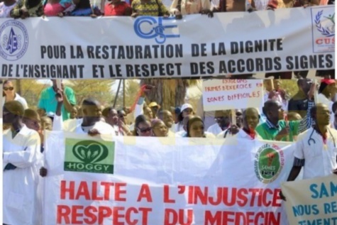 Le Collectif national de Défense du droit des sages-femmes et infirmiers APO, organise une marche de protestation en date du 8 Mars 2018