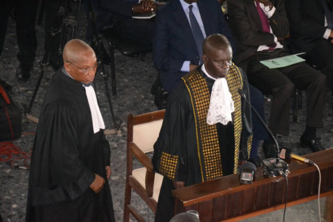 Ceremonie officielle de prestation de serment et d'installation du nouveau 1er President de la Cour des Comptes