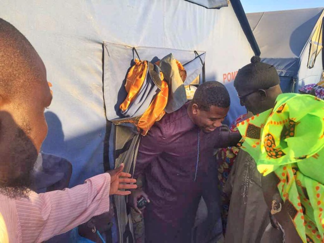 Le Président BOUGANE GUEYE en bon Saint Louis est allé rendre visite aux 200 familles sinistrés