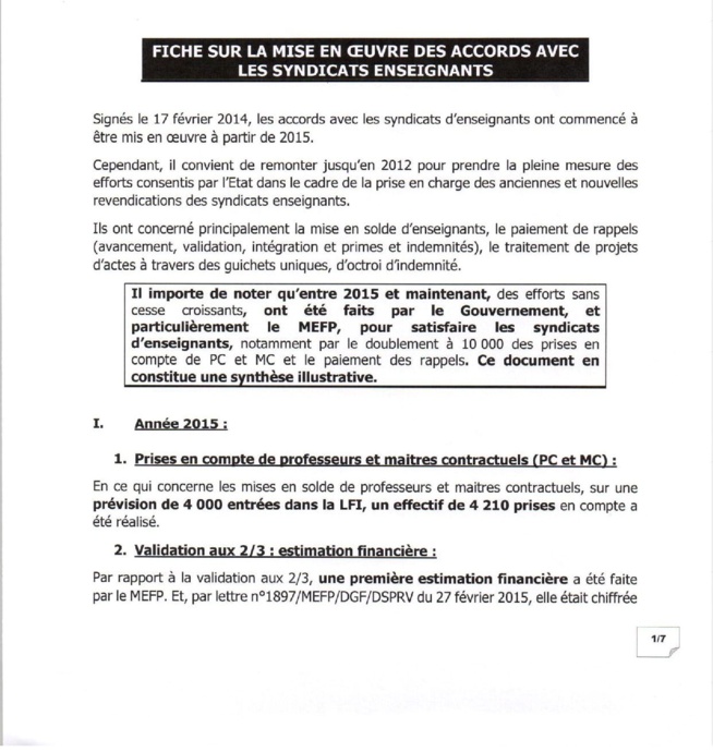 EXCLUSIF Mise en oeuvre des accords avec les enseignants : la vérité par les chiffres de 2015 à 2018 EXCLUSIF Mise en oeuvre des accords avec les enseignants : la vérité par les chiffres de 2015 à 2018