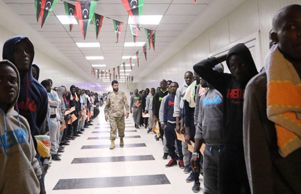 180 migrants arrivent, au Sénégal, ce jeudi 22 mars 2018 (Aéroport International Blaise Diagne) en provenance de…