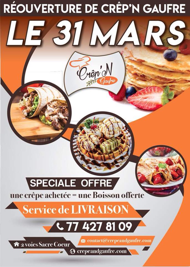 Réouverture Crêp’N Gaufre sur les 2 voies Sacré coeur 3 Réouverture Crêp’N Gaufre sur les 2 voies Sacré coeur 3