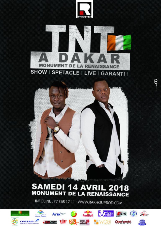 Dip Doundou, Mabo, Fata, TNT vous donnent rendez-vous le 14 Avril au Monument de la renaissance avec l'artiste Nigerian TEKNO. Dip Doundou, Mabo, Fata, TNT vous donnent rendez-vous le 14 Avril au Monument de la renaissance avec l'artiste Nigerian TEKNO.