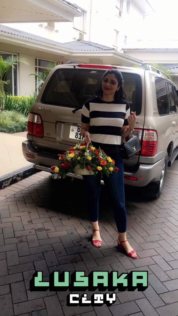 Lina Kreaime la Sénégalaise d'origine Libanaise de la RTS1 à Lusaka. Lina Kreaime la Sénégalaise d'origine Libanaise de la RTS1 à Lusaka.