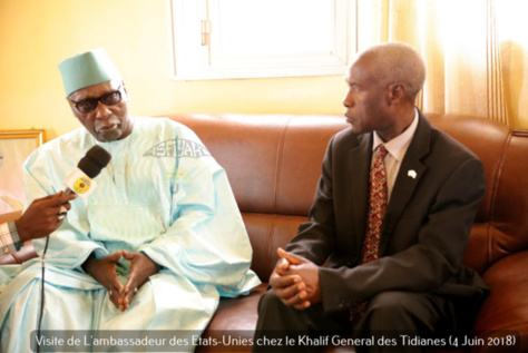 Dialogue entre les religions et confréries, lutte contre le Terrorisme: L'ambassadeur des USA et Serigne Mbaye Sy Mansour délivrent un message de paix universel Dialogue entre les religions et confréries, lutte contre le Terrorisme: L'ambassadeur des USA et Serigne Mbaye Sy Mansour délivrent un message de paix universel