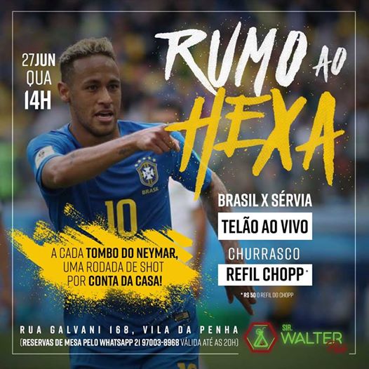 Un bar brésilien promet une tournée générale à chaque chute de Neymar