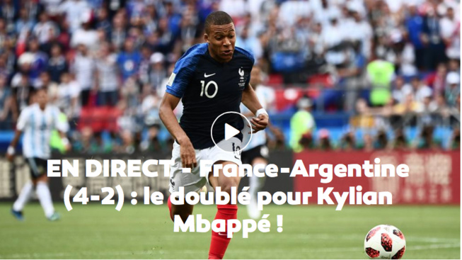 Huitieme de final CDM 2018 France élimine l'Argentine par 4 buts à 3