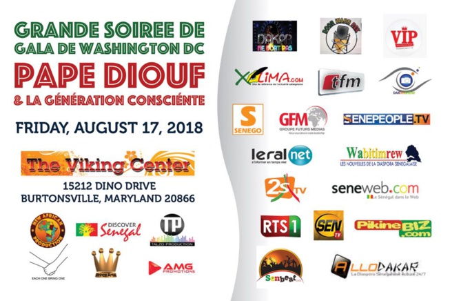 JOUR J- 06,NEW AFRICAN PRODUCTION du Sénégalais des USA Birane Sarr présente pour la première fois Pape Diouf au Summer Stage de New YorkLE 17aout et le 18 Aout en gala à Washington .