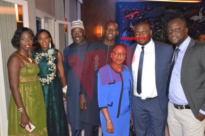 Les responsables du PDS, Toussaint Manga et Babacar Gaye à la fête nationale du 14 juillet à la Résidence de l'ambassade de France.