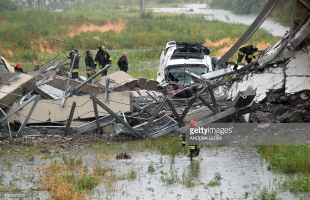 Italie: le pont Morandi s’écroule, plusieurs victimes, Un premier bilan fait état d’au moins 11 morts.