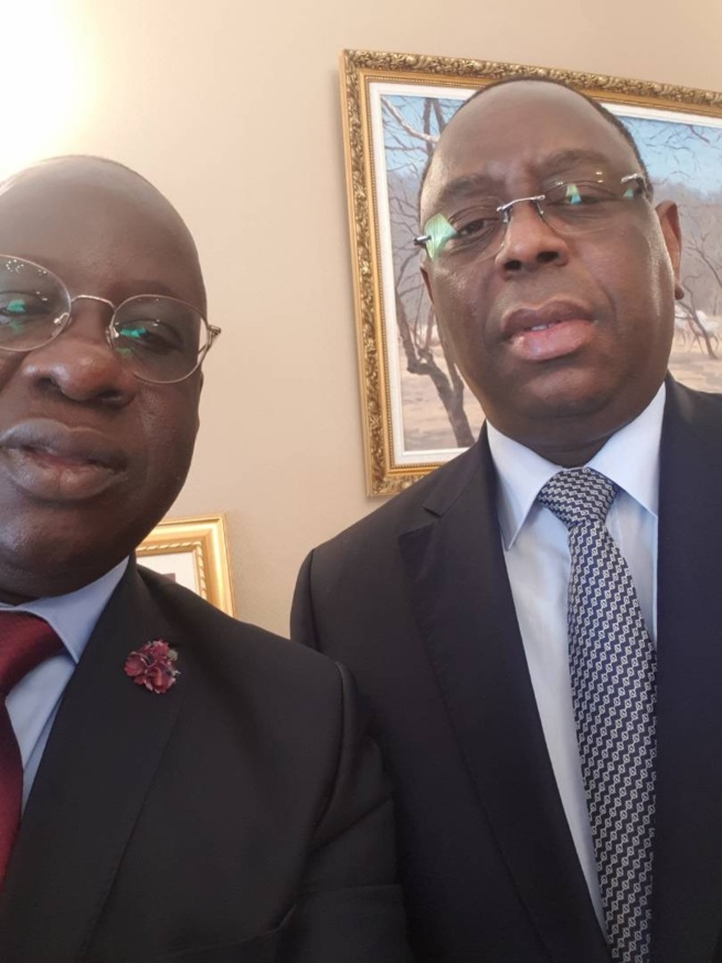 Le président Macky Sall en audience avec le président Mbagnick Diop du MDES. Le président Macky Sall en audience avec le président Mbagnick Diop du MDES.