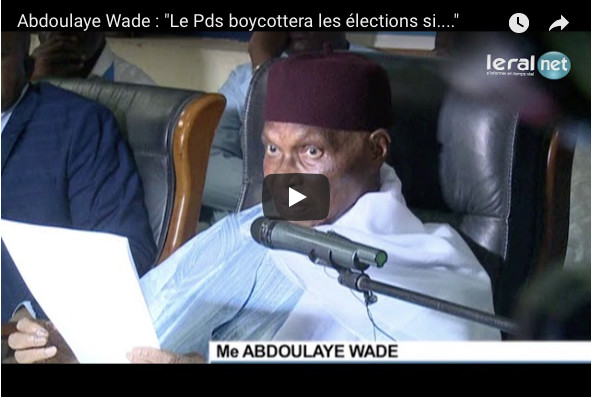 Abdoulaye Wade : "Le Pds boycottera les élections si...."