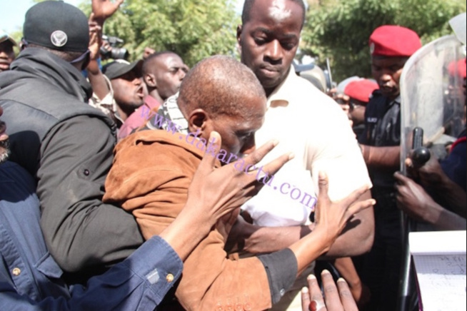 Sit-in : Mamadou Diop Decroix malmené par les forces de l'ordre, regardez Sit-in : Mamadou Diop Decroix malmené par les forces de l'ordre, regardez