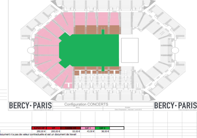 BERCY LE 13 OCTOBRE avec Pape Diouf à Accor Hotel Aréna Paris Bercy, voici les prix des tickets disponibles sur le site de accorhotelaréna et FNAC.