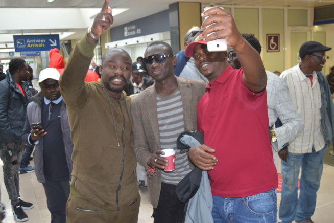 A 24 H du Bercy, Pape Diouf et ses invités attérient à ORLY SUD.