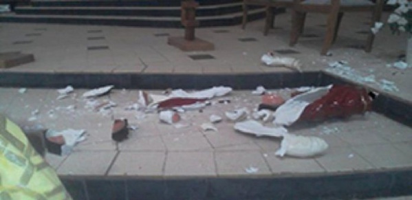 Profanation de la Cathédrale de Kaolack: l'auteur arrêté puis... Profanation de la Cathédrale de Kaolack: l'auteur arrêté puis...