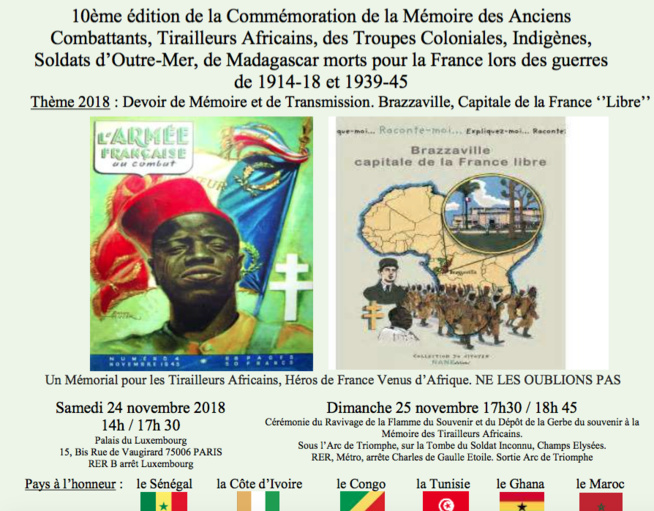 Madame Awa Diop M’BACKE, vice-Consul du Sénégal en France: MARRAINE de  la10ème édition de la Semaine du Souvenir des Tirailleurs .