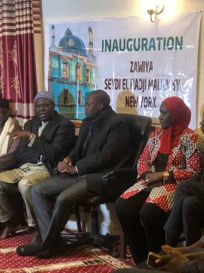 Ousmane Sonko à la Zawiya Seydi Hadji Malick Sy de New York Ousmane Sonko à la Zawiya Seydi Hadji Malick Sy de New York