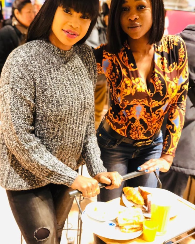 L’actrice Marichou prend du bon temps avec Marie Cissé, la coiffeuse à Genève…