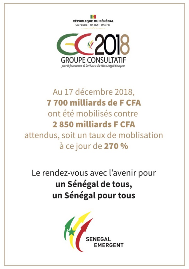 La Communauté économique internationale investit Macky Sall