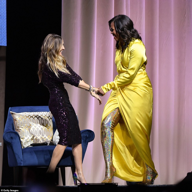 Michelle Obama affole les réseaux sociaux avec ses cuissards bariolés