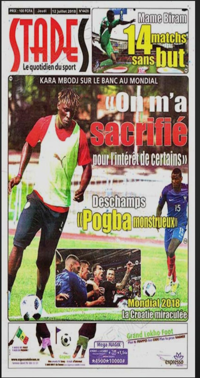 Lintégralité de l'audio qui confirme que Kara Mbodj avait raison sur le quotidien sportif. Lintégralité de l'audio qui confirme que Kara Mbodj avait raison sur le quotidien sportif.