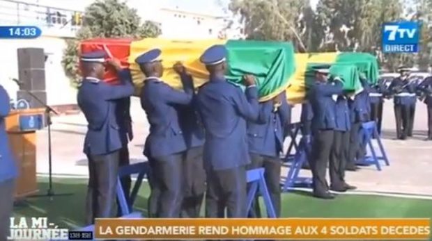 La gendarmerie rend hommage à ses quatre soldats décédés à Sédhiou