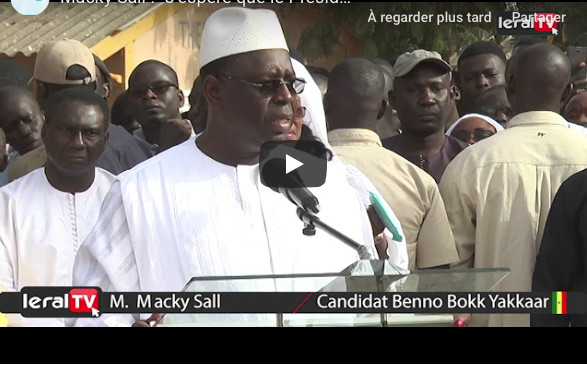 Macky Sall : "J'espère que le Président qui sera choisi au terme de cette journée sera moi" Macky Sall : "J'espère que le Président qui sera choisi au terme de cette journée sera moi"