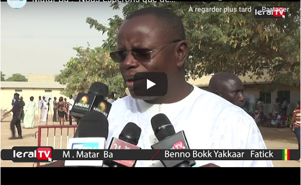 VIDEO - Matar Bâ : "Nous espérons que demain, le Président Macky Sall continuera à construire ce pays" VIDEO - Matar Bâ : "Nous espérons que demain, le Président Macky Sall continuera à construire ce pays"