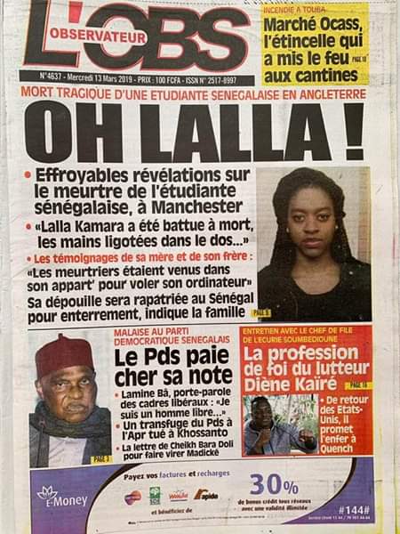 A la Une : Révélation du quotidien Enquete, des pontes du régime auraient financé la campagne présidentielle de l’opposition ; Les enlèvements d’enfants, les braquages et les incendies reprennent de plus belle ; Troisième mandat de Macky Sall : le po A la Une : Révélation du quotidien Enquete, des pontes du régime auraient financé la campagne présidentielle de l’opposition ; Les enlèvements d’enfants, les braquages et les incendies reprennent de plus belle ; Troisième mandat de Macky Sall : le po