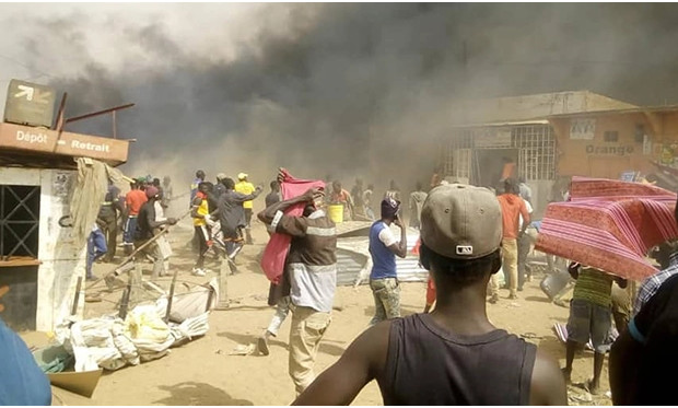 Qu’est-ce qui se passe ? Apres Touba, Violent incendie au marché de Ross Béthio, plusieurs cantines consumées