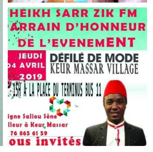 Le 04 Avril, Keur Massar: Serigne Saliou Séne la main magique présente sa nouvelle collection parrainée à l'incontournable Cheikh Sarr Zik FM