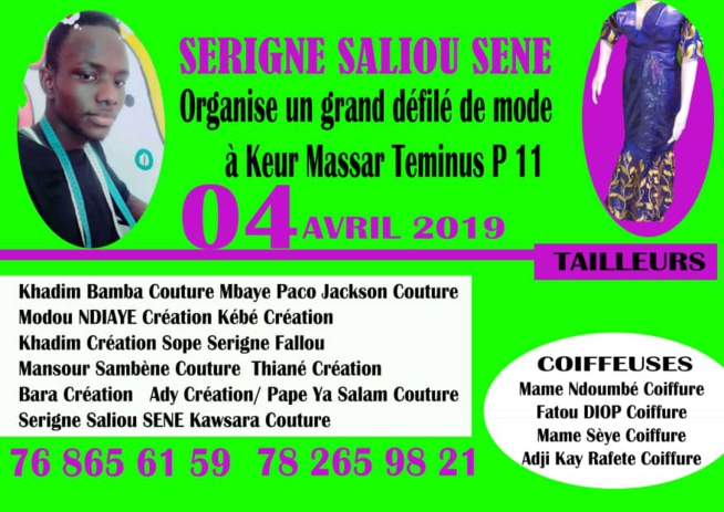 Le 04 Avril, Keur Massar: Serigne Saliou Séne la main magique présente sa nouvelle collection parrainée à l'incontournable Cheikh Sarr Zik FM