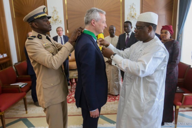 Décoration: Le ministre français de l'Economie et des Finances Bruno Le Maire élevé à l’Ordre national Décoration: Le ministre français de l'Economie et des Finances Bruno Le Maire élevé à l’Ordre national