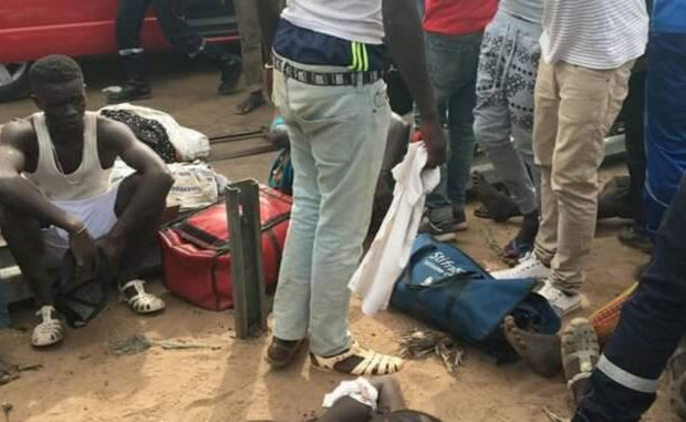 Kaolack : Un accident fait 7 blessés graves. Kaolack : Un accident fait 7 blessés graves.
