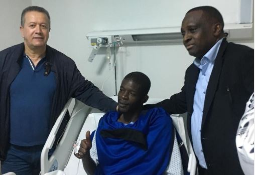 Blessure de Khadim Ndiaye: La première image après son intervention chirurgicale à Rabat: Blessure de Khadim Ndiaye: La première image après son intervention chirurgicale à Rabat:
