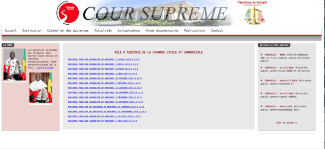 ROLE D'AUDIENCE DE LA CHAMBRE CIVILE ET COMMERCIALE ROLE D'AUDIENCE DE LA CHAMBRE CIVILE ET COMMERCIALE