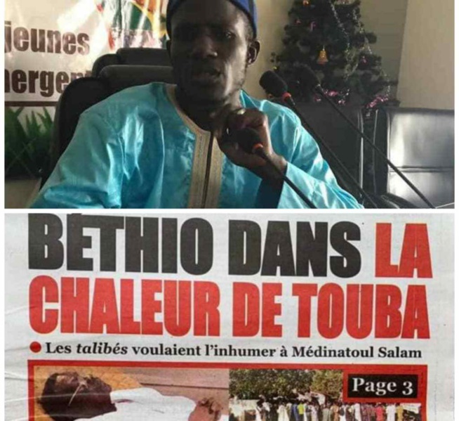 « Béthio dans la chaleur de Touba »: Le journal « Le Quotidien » choque les Mourides « Béthio dans la chaleur de Touba »: Le journal « Le Quotidien » choque les Mourides