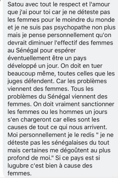 Appel à l’extermination des femmes, la maman de l’internaute se confie:« Ousmane a eu beaucoup de déceptions… Il a été piégé…»