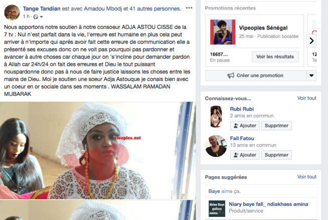 AFFAIRE ADJA ASTOU:Didier Awadi, Tange Tandian, Helene Chaupin Diatta, Fama Thioune apporte leur soutien.