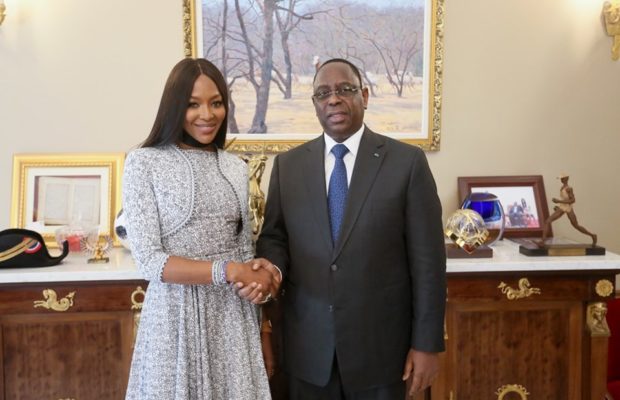 Naomi Campbell reçue par Macky Sall après avoir célébré son anniversaire au Sénégal
