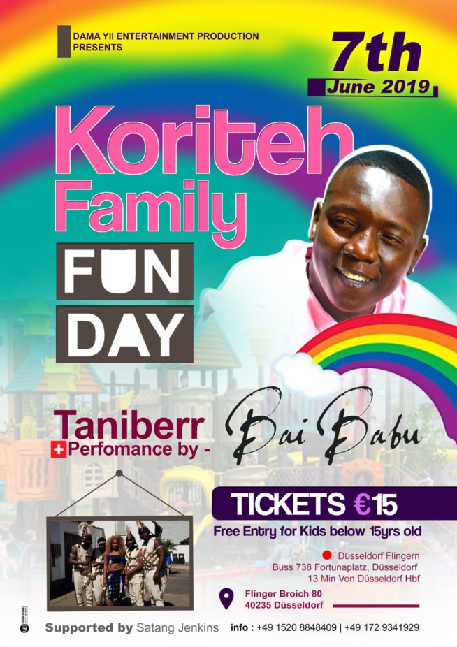 SPÉCIAL KORITÉ: BAI BABOU VOUS DONNE RENDEZ-VOUS LE 05 JUIN À ROME, LE 07 ET LE 08 JUIN EN ALLMENGNE SPÉCIAL KORITÉ: BAI BABOU VOUS DONNE RENDEZ-VOUS LE 05 JUIN À ROME, LE 07 ET LE 08 JUIN EN ALLMENGNE