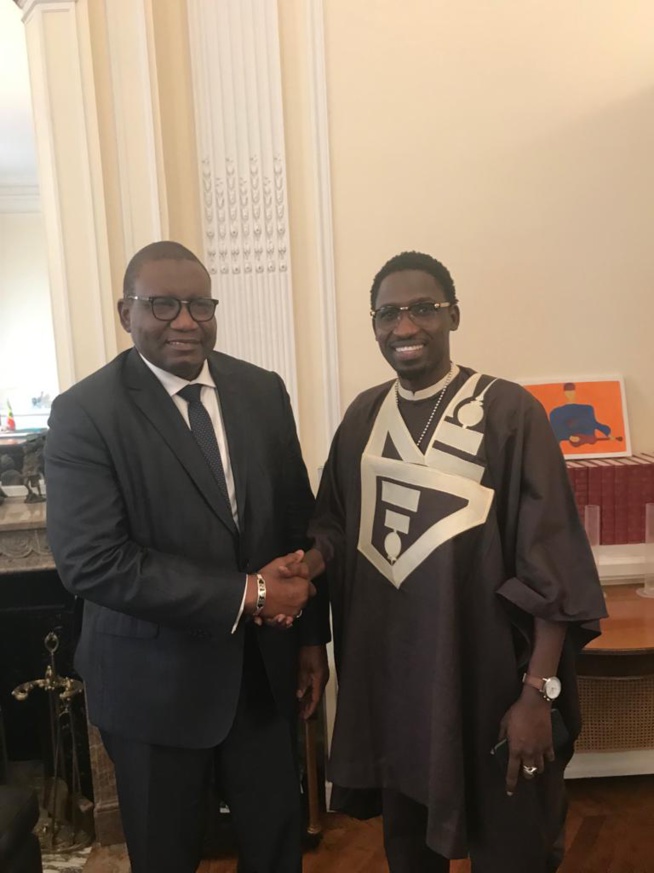 En tournée Européenne, Demba Guissé chez SEM Bassirou Sene ambassadeur du Sénégal à Paris.