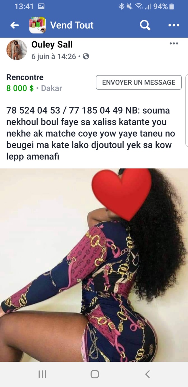 KAWTEF: Quand les filles se prostituent sur la page facebook vend tout.
