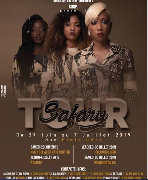 Le trio du groupe SAFARI  aux Etats Unis pour une Tournée North American.