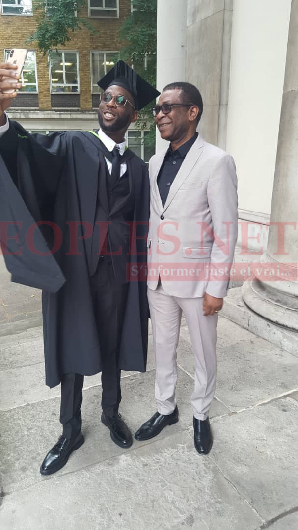 Le fils de Youssou Ndour,Segui reçoit son diplôme BA Global Management Leadership and Management de la Regents University de Londres