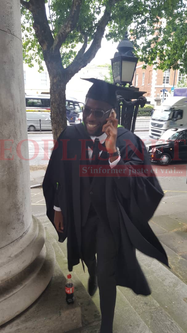 Le fils de Youssou Ndour,Segui reçoit son diplôme BA Global Management Leadership and Management de la Regents University de Londres