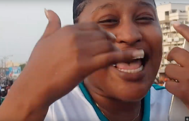 Une belle victoire en finale comment Racky de la série Maitresse d'un homme marié jubile avec les Sénégalais.