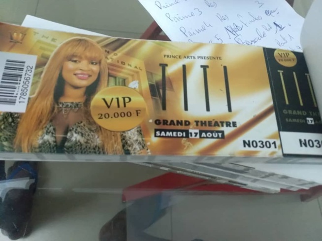 TITI au grand theatre le 17 aout, pensez à acheter vos tickets sont disponibles.