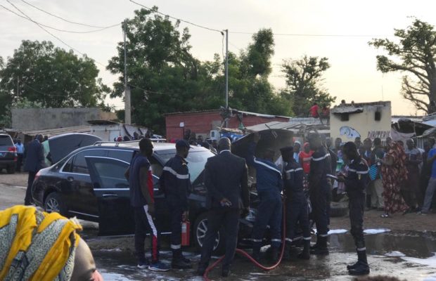 Nguéniène : La limousine Présidentielle prend feu, Tout ce que vous n’avez pas vu en Images, Regardez